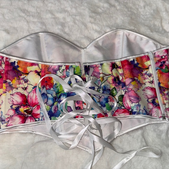 Floral Women's Bustier Top - Picture 4 of 5